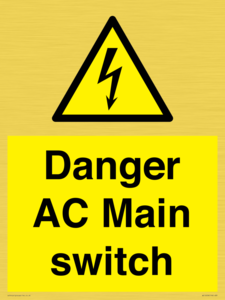 Danger AC Main switch 